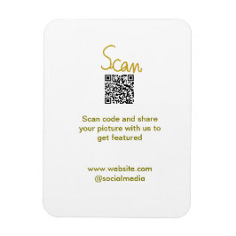 Anrop om enkel elegant för Golden Scan QR glitter Magnet