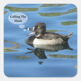 Anrop till antändningsförseglingen för Flock Humou Fyrkantigt Klistermärke