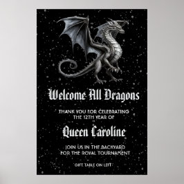 Anropa alla dragons-födelsedag poster