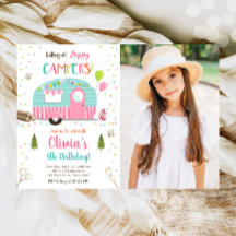 Anropa alla Lycklig Campers Camping Girl Birthday