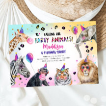 Anropa alla Party Animals Girl Safari Birthday