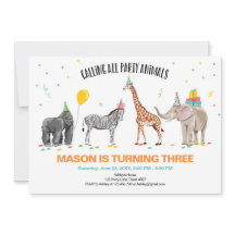 Anropa alla Party Animals Zoo Vild Boy Birthday