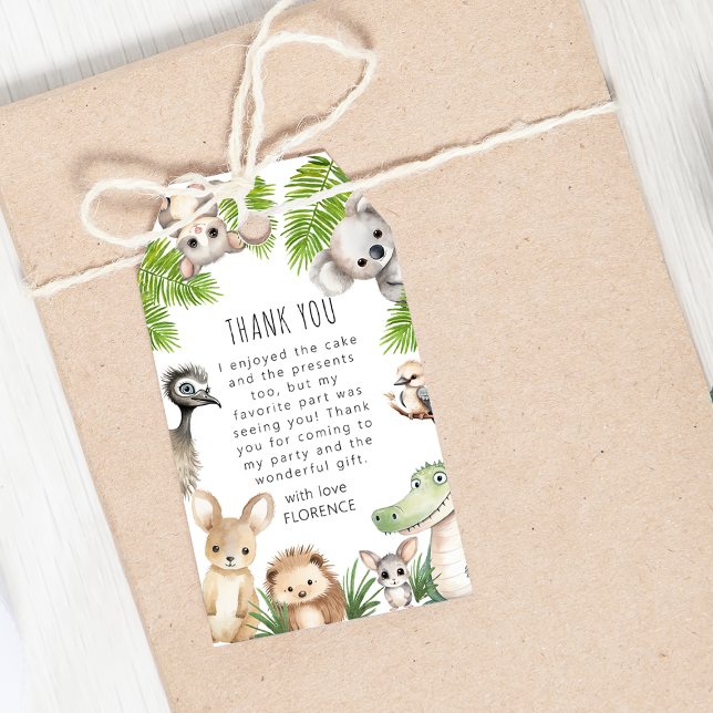 Anropa alla Party-djur | Aussie Födelsedagsfest Presentetikett (Skapare uppladdad)