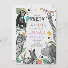 Anropa alla Party-djur, födelsedagsinbjudan Inbjudningar