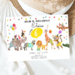 Anropa alla Party djur Safari Boy Birthday Inbjudningar<br><div class="desc">Ange tonen för party med de här eleganterna med ett Party-djurtema.</div>