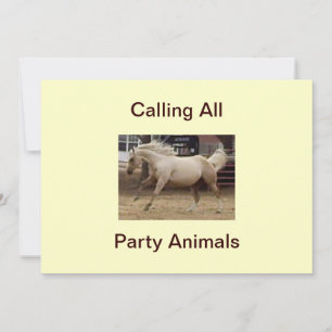 Anropa alla Party-djurinbjudningar Inbjudningar