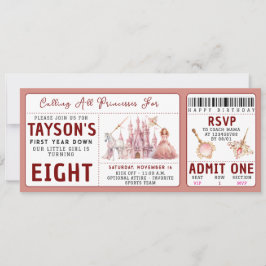 Anropa alla princesses Magic Castle 8:e födelsedag Inbjudningar