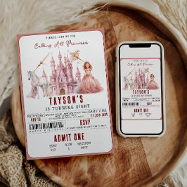 Anropa alla princesses Magic Castle 8:e födelsedag Inbjudningar