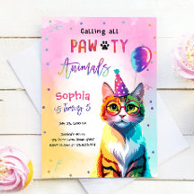 Anropa alla smådjur Katt Girl Birthday