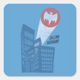 Anropa Batman Fladdermus Symbol Graphic Fyrkantigt Klistermärke