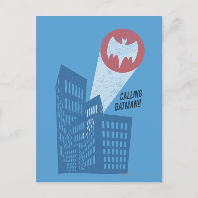Anropa Batman Fladdermus Symbol Graphic Vykort (Framsida)
