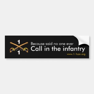 Anropa infantry Bumper-etiketten Bildekal