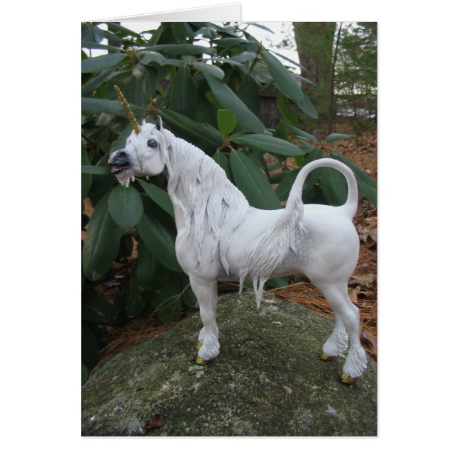 Anropa Unicorn Hälsningskort (Framsidan)