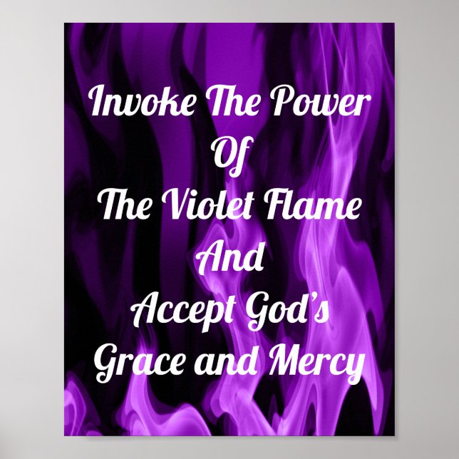 Anropa Violet Flame Poster (Framsidan)