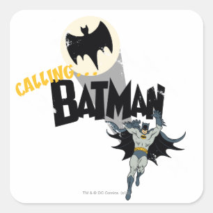 Anropar Batman Graphic Fyrkantigt Klistermärke