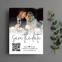 Anropigrafi för qr-kod med ett foto spara datumet
