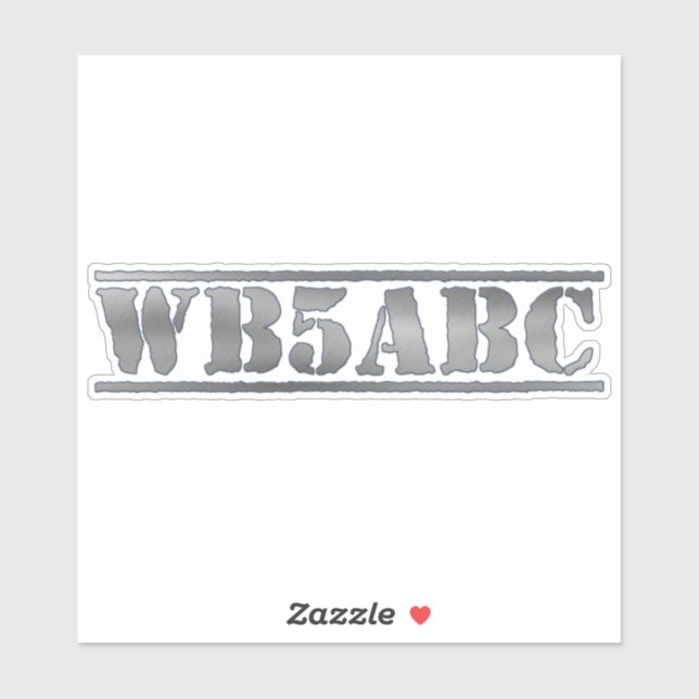 Anropssignal för anpassningsbar-ham klistermärken (Ark)