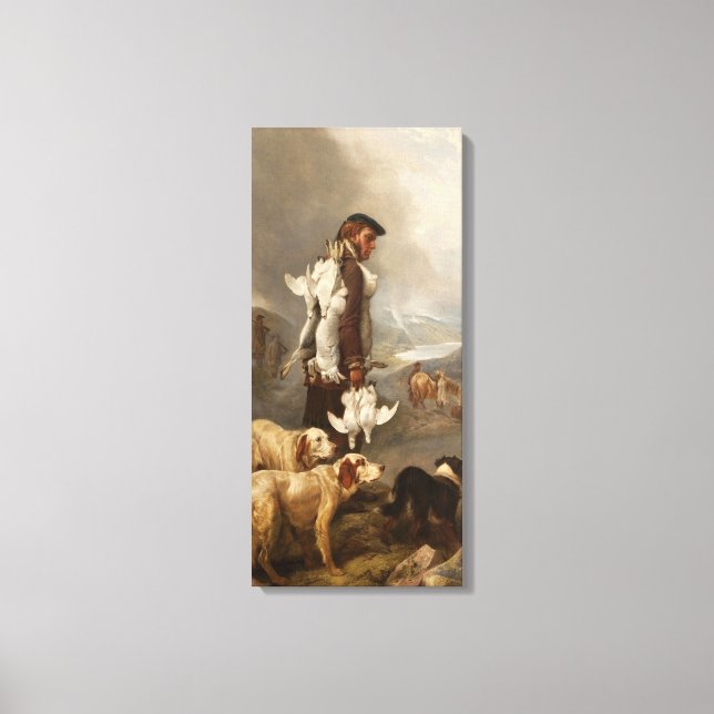 Ansdell Winter Shooting Hares och Ptarmigan Canvastryck (Framsida)