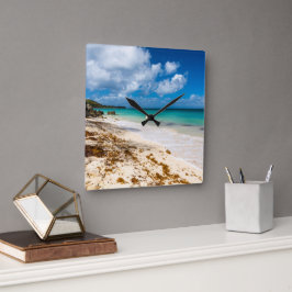 Anse Canot-stranden på Marie-Galante Fyrkantig Klocka