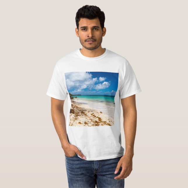 Anse Canot-stranden på Marie-Galante T Shirt (Hel framsida)