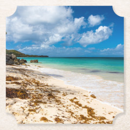 Anse Canot-stranden på Marie-Galante Underlägg Papper