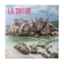 Anse Cocos Seychelles La Digue Beach-gåva Kakelplatta