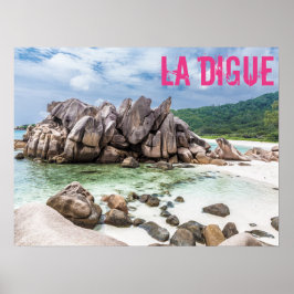 Anse Cocos Seychelles La Digue Beach-gåva Poster
