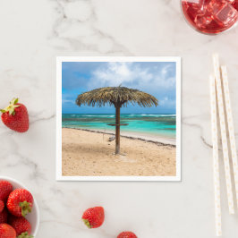 Anse des Rochers strand Pappersservett