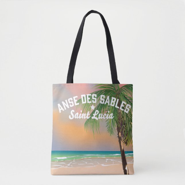 Anse Des Sables Saint Lucia Tygkasse (Framsida)