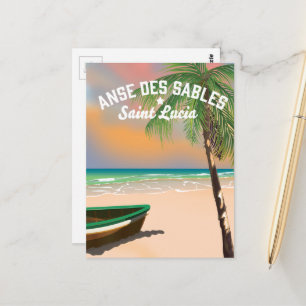 Anse Des Sables Saint Lucia Vykort