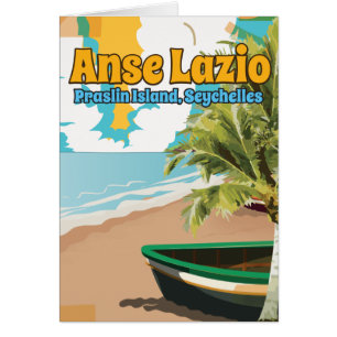 Anse Lazio Praslin, Seychellerna Hälsningskort