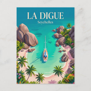 Anse Source d'Argent Seychellerna Vykort