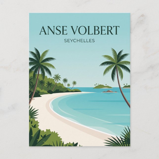 Anse Volbert, Praslin Island Seychellerna Vykort (Framsida)