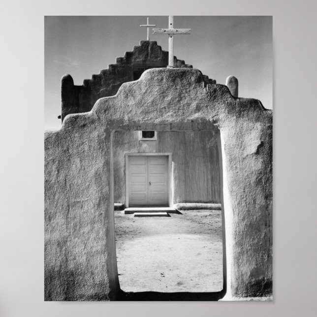 Ansel Adams - Church Entrance - New mexico Poster (Framsidan)