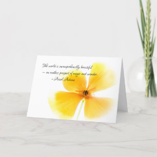 Ansel Adams-citat med ett Orange Poppy Note Card Tack Kort