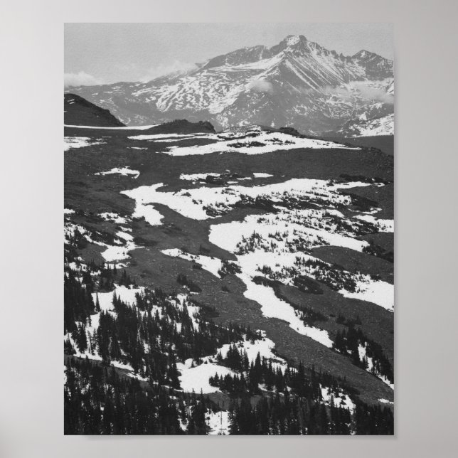 Ansel Adams - Långvarigt Rocky Mountain Poster (Framsidan)