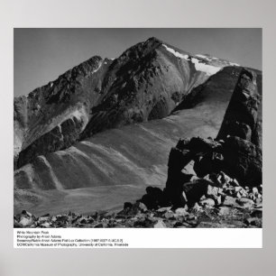Ansel Adams vitbok om berget Poster