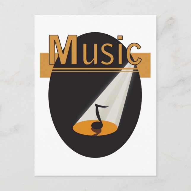 ansichtkaart "Music"-design Vykort (Framsida)