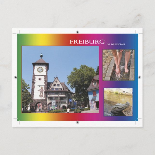 Ansichtskarte Freiburg im Breisgau Vykort (Framsida)