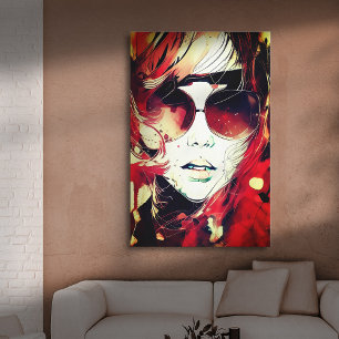 Ansikte - 004 canvastryck