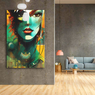 Ansikte - 005 canvastryck