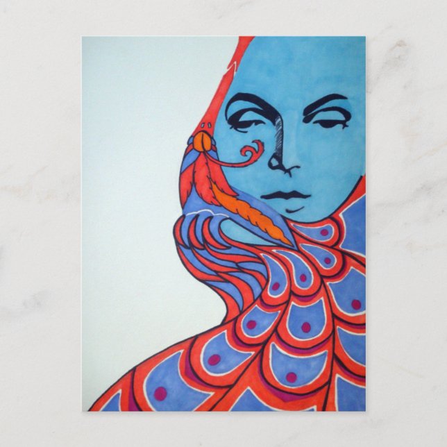 Ansikte 1-vykort vykort (Framsida)