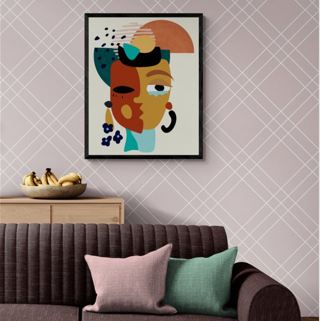 Ansikte 2 Ansikte Boho-Abstrakten Poster (Skapare uppladdad)