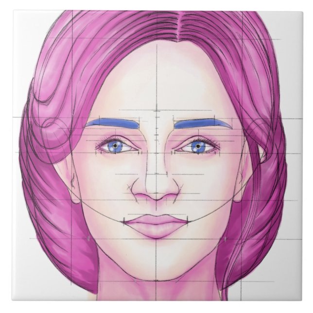 Ansikte 32 kakelplatta (Framsidan)