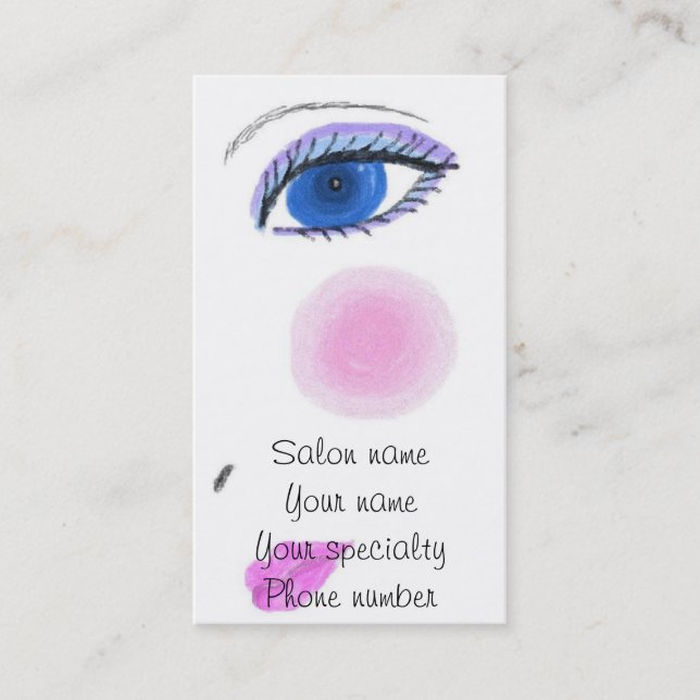 Ansikte Affärskort Tidsbeställning Kort (Framsida)