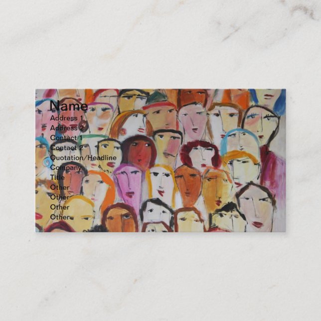 Ansikte Affärskort Visitkort (Framsida)