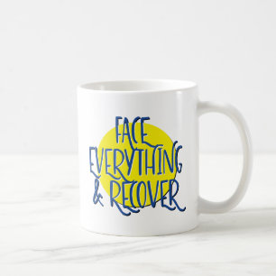 Ansikte Allt och återskapa Slogan Mugg