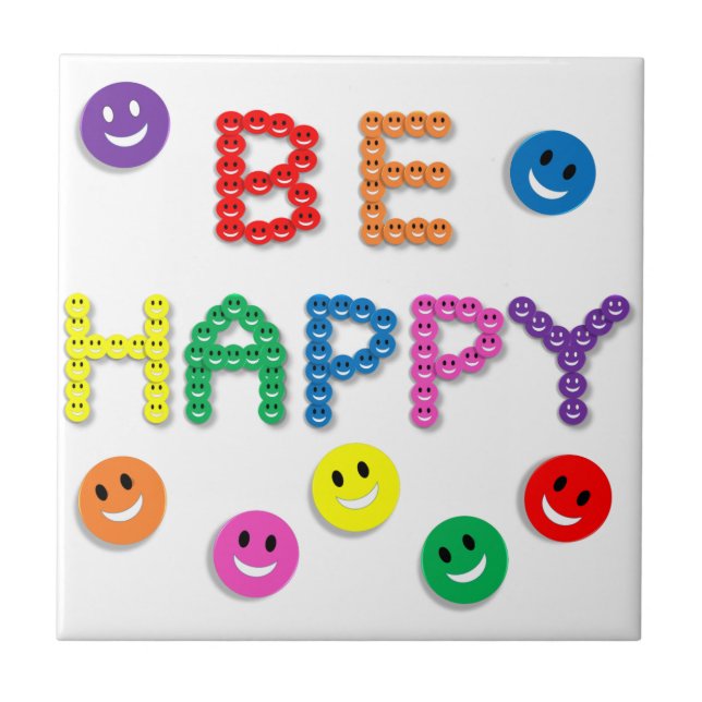 Ansikte är lyckligt kakelplatta (Framsidan)