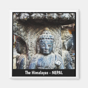 Ansikte av Buddha, Chorten, Himalaya - Nepal Magnet