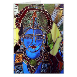 Ansikte av det Vishnu kortet Hälsningskort